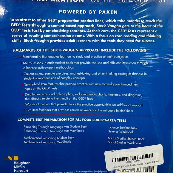 Steck-Vaughn GED: Test Preparation Student Book Social Studies 2014 - Picture 6 of 11